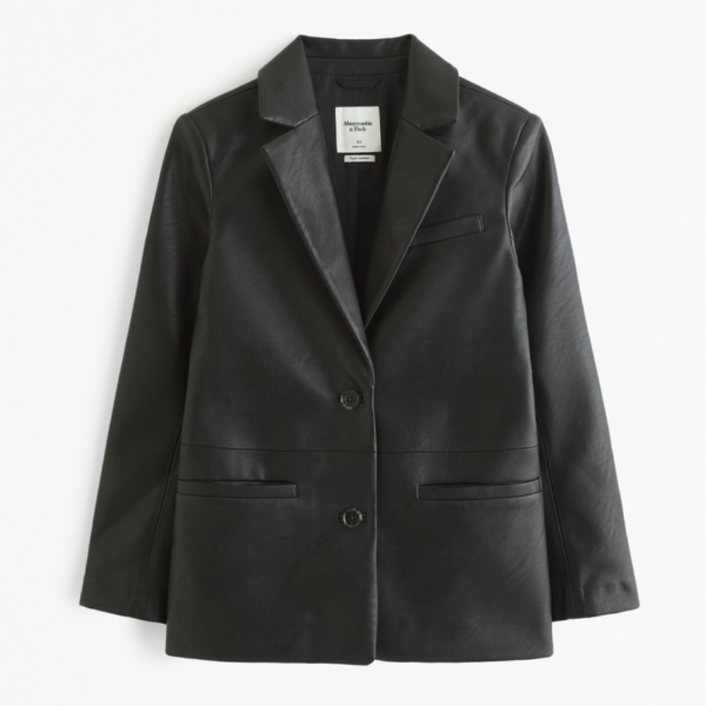 NWT Abercrombie & Fitch Vegan Leather Blazer in Size XL P